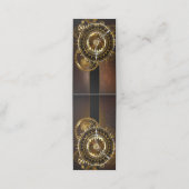 Steampunk-klok met antiek tandwiel afsprakenkaart (Buitenkant ongevouwen)
