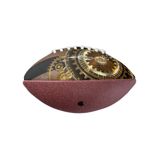 Steampunk-klok met antiek tandwiel american football (Gedraaid 270)