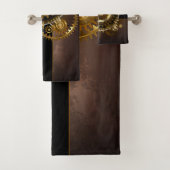 Steampunk-klok met antiek tandwiel bad handdoek (Insitu)