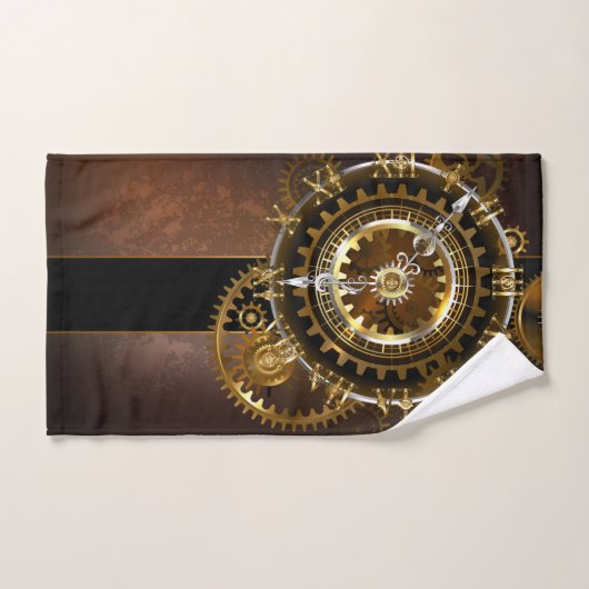 Steampunk-klok met antiek tandwiel bad handdoek (Handdoek)
