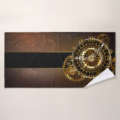 Steampunk-klok met antiek tandwiel badhanddoek (Badhanddoek)