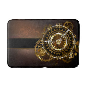 Steampunk-klok met antiek tandwiel badmat