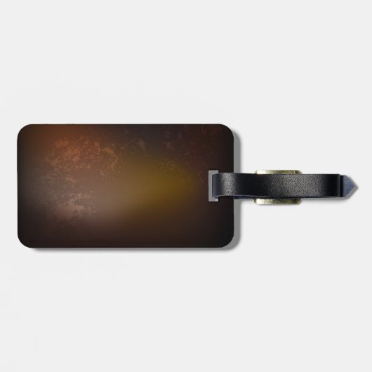 Steampunk-klok met antiek tandwiel bagagelabel (Achterkant horizontaal)