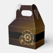 Steampunk-klok met antiek tandwiel bedankdoosjes (Achterkant)