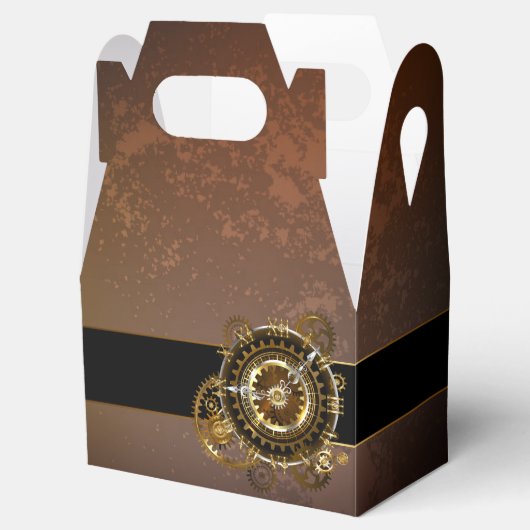 Steampunk-klok met antiek tandwiel bedankdoosjes (Geopend)