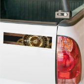 Steampunk-klok met antiek tandwiel bumpersticker (Op Truck)