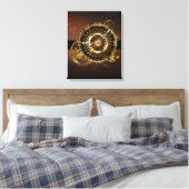 Steampunk-klok met antiek tandwiel canvas afdruk (Insitu (Slaapkamer))
