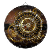 Steampunk-klok met antiek tandwiel dartbord (Voorkant)