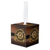 Steampunk-klok met antiek tandwiel decoratie (Voorkant hoekig)