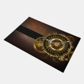 Steampunk-klok met antiek tandwiel deurmat (Schuin)