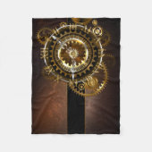 Steampunk-klok met antiek tandwiel fleece deken (Voorkant)
