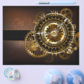 Steampunk-klok met antiek tandwiel flyer (Enkel)