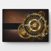 Steampunk-klok met antiek tandwiel fotoplaat