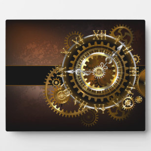 Steampunk-klok met antiek tandwiel fotoplaat