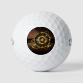 Steampunk-klok met antiek tandwiel golfballen (Voorkant)