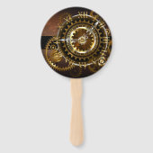 Steampunk-klok met antiek tandwiel handwaaier (Achterkant)