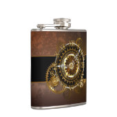 Steampunk-klok met antiek tandwiel heupfles (Rechts)