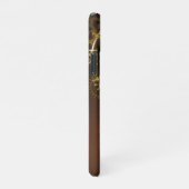 Steampunk-klok met antiek tandwiel iPhone hoesje (Rechterkant)