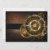 Steampunk-klok met antiek tandwiel kaart (Voorkant)