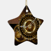 Steampunk-klok met antiek tandwiel keramisch ornament (Rechts)
