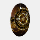 Steampunk-klok met antiek tandwiel keramisch ornament (Rechts)
