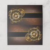 Steampunk-klok met antiek tandwiel klantenkaartje (Buitenkant ongevouwen)