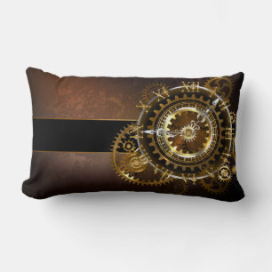 Steampunk-klok met antiek tandwiel kussen
