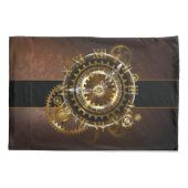 Steampunk-klok met antiek tandwiel kussensloop (Achterkant-Links)