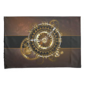 Steampunk-klok met antiek tandwiel kussensloop (Voorkant-Rechts)