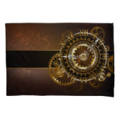 Steampunk-klok met antiek tandwiel kussensloop (Voorkant)