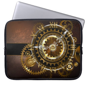 Steampunk-klok met antiek tandwiel laptop sleeve