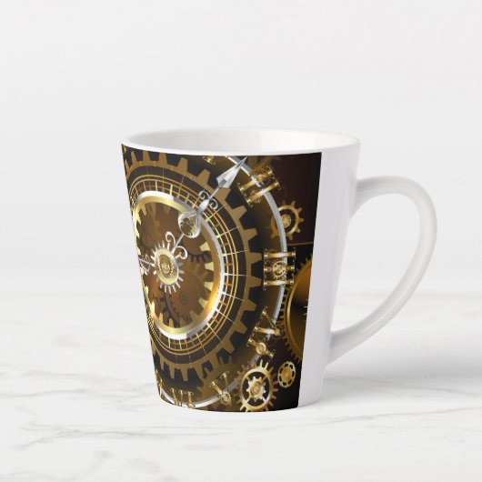 Steampunk-klok met antiek tandwiel latte mok (Rechts)