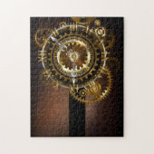 Steampunk-klok met antiek tandwiel legpuzzel (Verticaal)