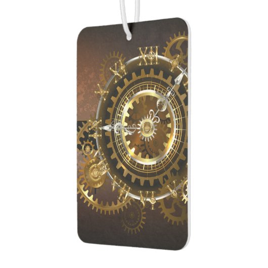 Steampunk-klok met antiek tandwiel luchtverfrisser (Links)