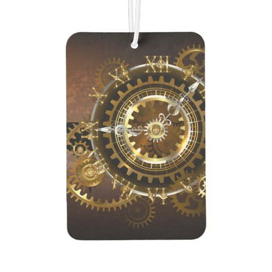 Steampunk-klok met antiek tandwiel luchtverfrisser (Achterkant)