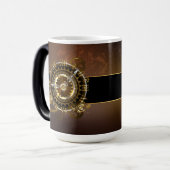 Steampunk-klok met antiek tandwiel magische mok (Voorkant links)