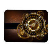 Steampunk-klok met antiek tandwiel magneet (Horizontaal)