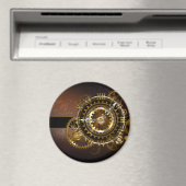 Steampunk-klok met antiek tandwiel magneet (Insitu (Vaatwasser))