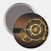 Steampunk-klok met antiek tandwiel magneet (Voorkant / Achterkant)