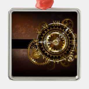 Steampunk-klok met antiek tandwiel metalen ornament