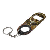 Steampunk-klok met antiek tandwiel mini flessenopener (Voorkant Gekanteld)