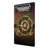 Steampunk-klok met antiek tandwiel mini klembord (Angled2)