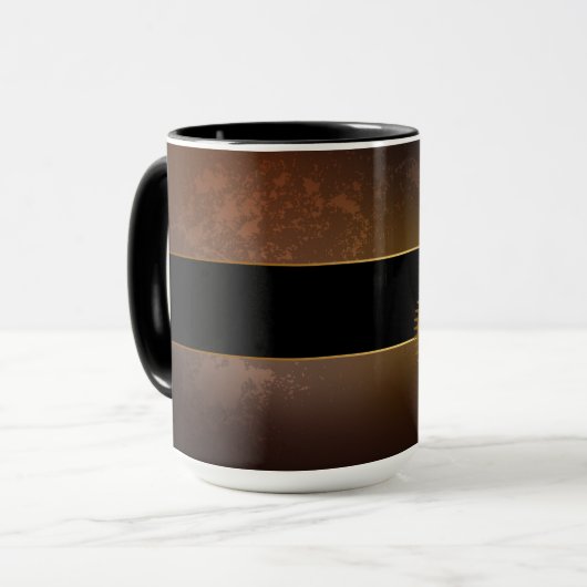 Steampunk-klok met antiek tandwiel mok (Voorkant links)