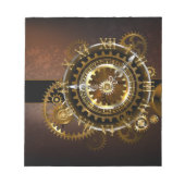 Steampunk-klok met antiek tandwiel notitieblok (Voorkant)