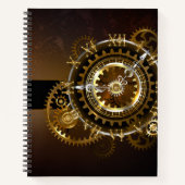 Steampunk-klok met antiek tandwiel notitieboek (Voorkant)