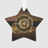 Steampunk-klok met antiek tandwiel ornament (achterkant)
