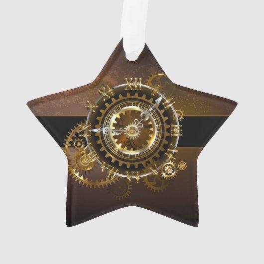 Steampunk-klok met antiek tandwiel ornament (achterkant)