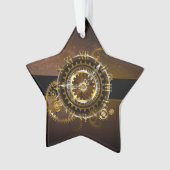 Steampunk-klok met antiek tandwiel ornament (voorkant)