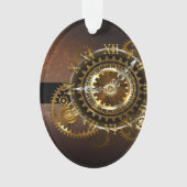 Steampunk-klok met antiek tandwiel ornament (voorkant)