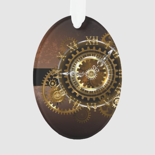 Steampunk-klok met antiek tandwiel ornament (achterkant)
